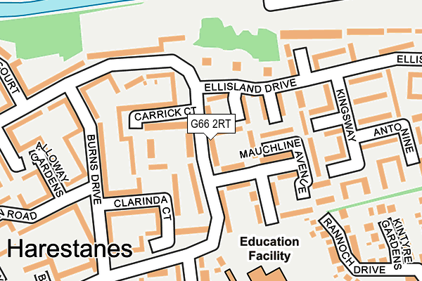 G66 2RT map - OS OpenMap – Local (Ordnance Survey)