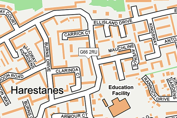 G66 2RU map - OS OpenMap – Local (Ordnance Survey)