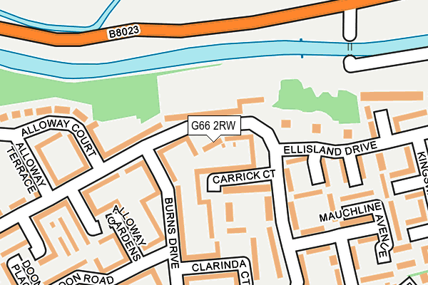 G66 2RW map - OS OpenMap – Local (Ordnance Survey)