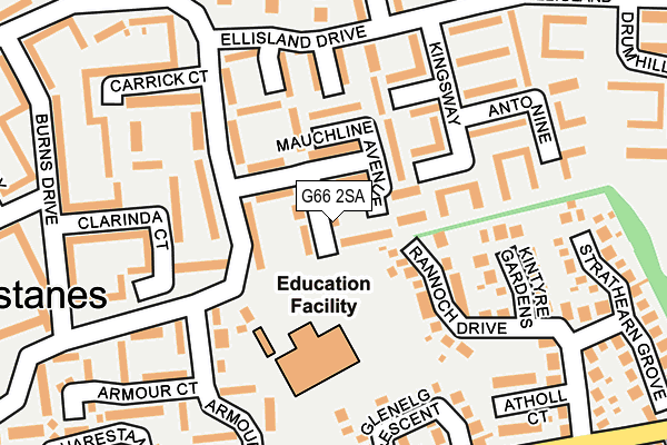 G66 2SA map - OS OpenMap – Local (Ordnance Survey)