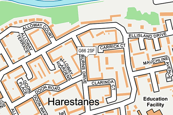 G66 2SF map - OS OpenMap – Local (Ordnance Survey)