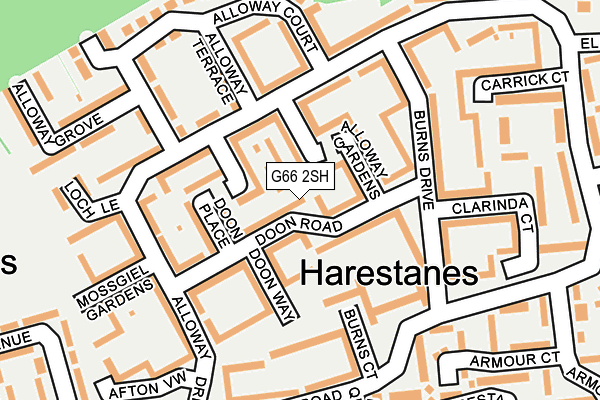 G66 2SH map - OS OpenMap – Local (Ordnance Survey)