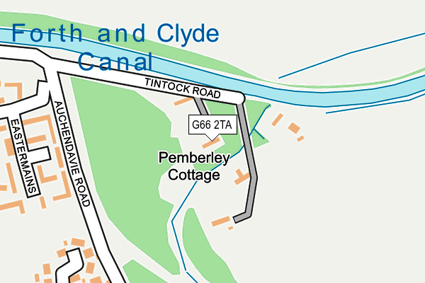 G66 2TA map - OS OpenMap – Local (Ordnance Survey)