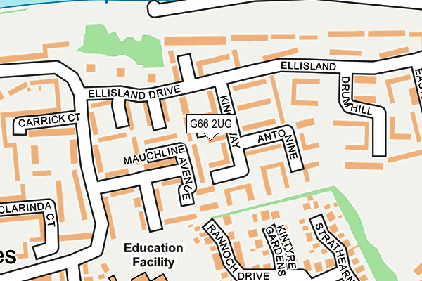 G66 2UG map - OS OpenMap – Local (Ordnance Survey)