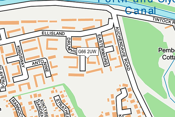 G66 2UW map - OS OpenMap – Local (Ordnance Survey)