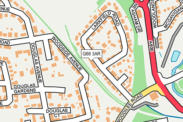 G66 3AR map - OS OpenMap – Local (Ordnance Survey)
