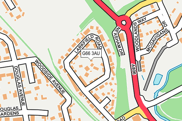 G66 3AU map - OS OpenMap – Local (Ordnance Survey)