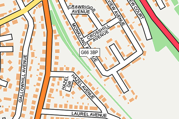 G66 3BP map - OS OpenMap – Local (Ordnance Survey)