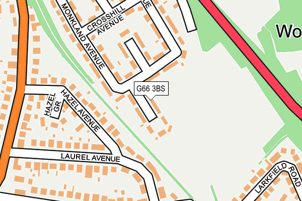 G66 3BS map - OS OpenMap – Local (Ordnance Survey)