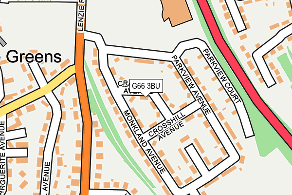 G66 3BU map - OS OpenMap – Local (Ordnance Survey)