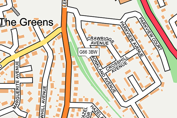 G66 3BW map - OS OpenMap – Local (Ordnance Survey)