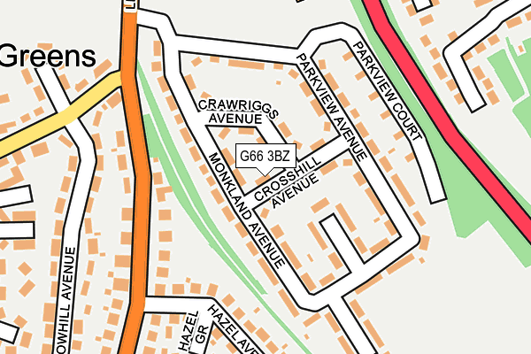G66 3BZ map - OS OpenMap – Local (Ordnance Survey)