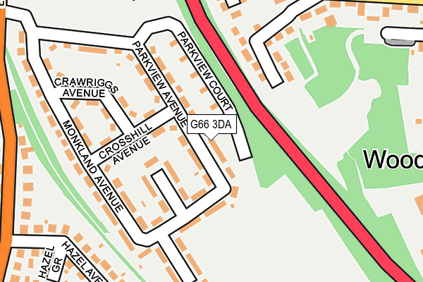 G66 3DA map - OS OpenMap – Local (Ordnance Survey)