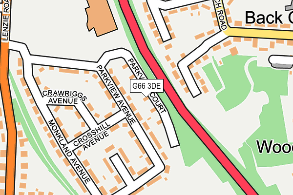 G66 3DE map - OS OpenMap – Local (Ordnance Survey)