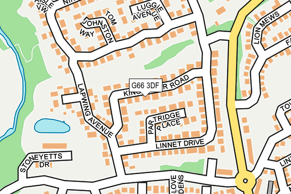 G66 3DF map - OS OpenMap – Local (Ordnance Survey)
