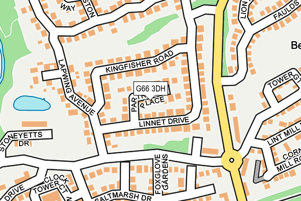 G66 3DH map - OS OpenMap – Local (Ordnance Survey)