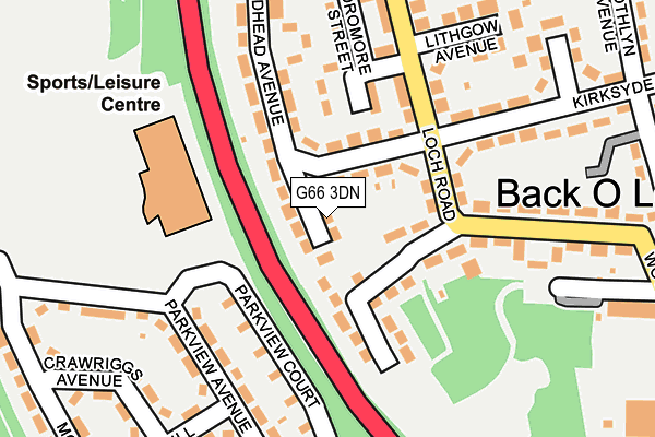 G66 3DN map - OS OpenMap – Local (Ordnance Survey)