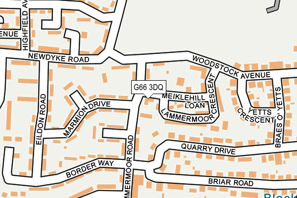 G66 3DQ map - OS OpenMap – Local (Ordnance Survey)
