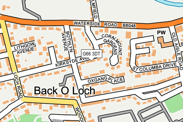 G66 3DT map - OS OpenMap – Local (Ordnance Survey)