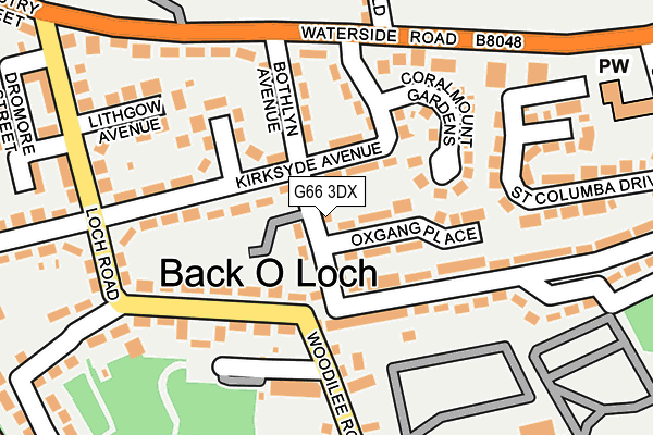 G66 3DX map - OS OpenMap – Local (Ordnance Survey)