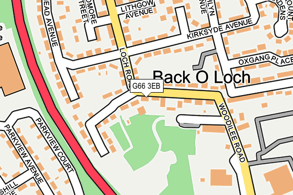 G66 3EB map - OS OpenMap – Local (Ordnance Survey)
