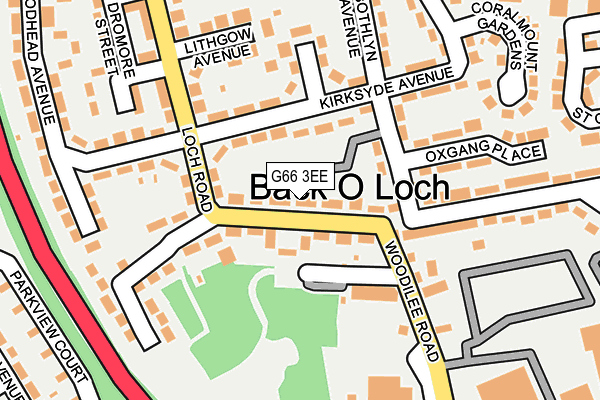 G66 3EE map - OS OpenMap – Local (Ordnance Survey)