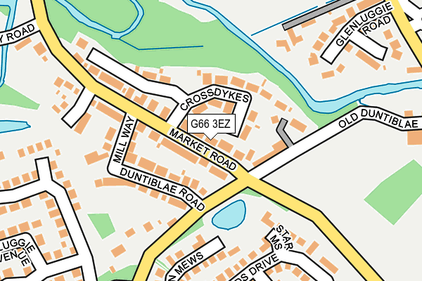 G66 3EZ map - OS OpenMap – Local (Ordnance Survey)