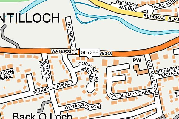 G66 3HF map - OS OpenMap – Local (Ordnance Survey)