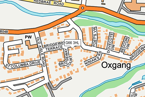 G66 3HL map - OS OpenMap – Local (Ordnance Survey)