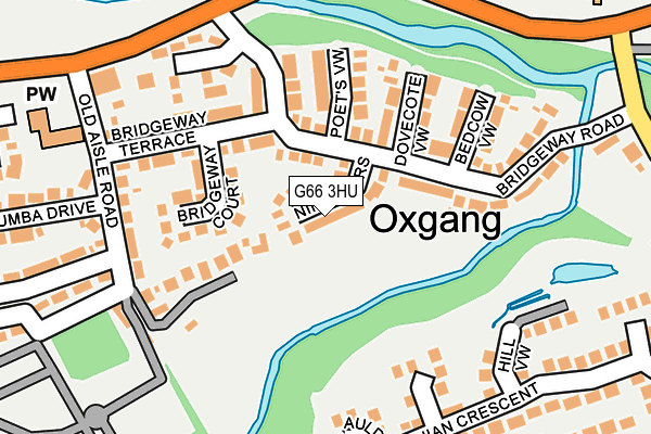 G66 3HU map - OS OpenMap – Local (Ordnance Survey)
