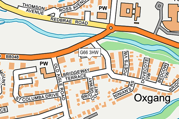 G66 3HW map - OS OpenMap – Local (Ordnance Survey)