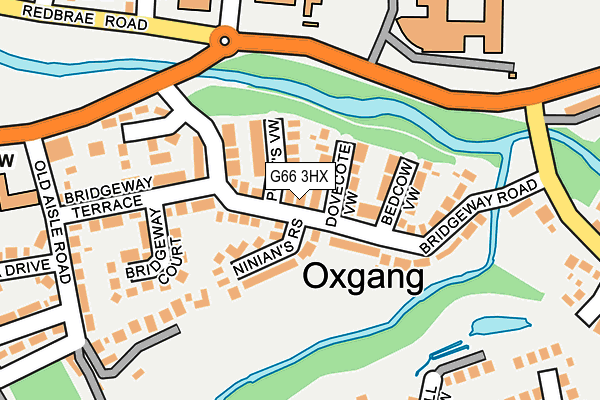 G66 3HX map - OS OpenMap – Local (Ordnance Survey)