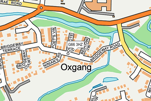 G66 3HZ map - OS OpenMap – Local (Ordnance Survey)