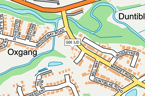 G66 3JD map - OS OpenMap – Local (Ordnance Survey)
