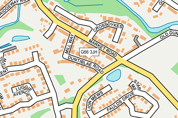 G66 3JH map - OS OpenMap – Local (Ordnance Survey)