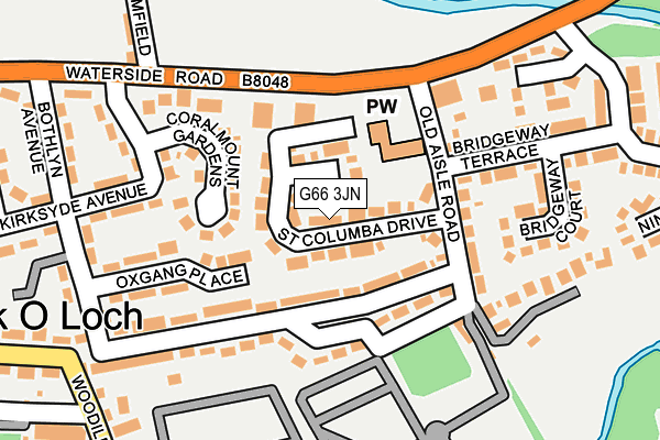 G66 3JN map - OS OpenMap – Local (Ordnance Survey)
