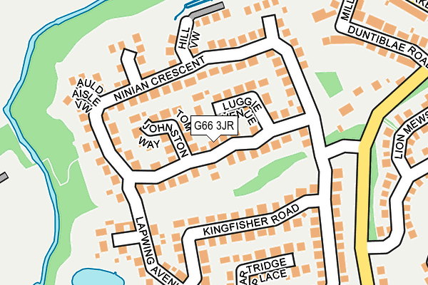 G66 3JR map - OS OpenMap – Local (Ordnance Survey)