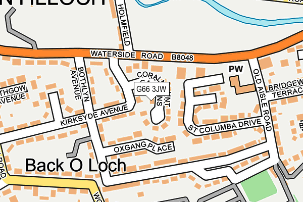 G66 3JW map - OS OpenMap – Local (Ordnance Survey)