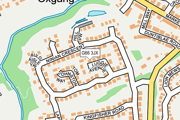 G66 3JX map - OS OpenMap – Local (Ordnance Survey)