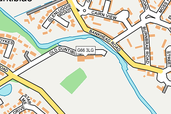 G66 3LG map - OS OpenMap – Local (Ordnance Survey)