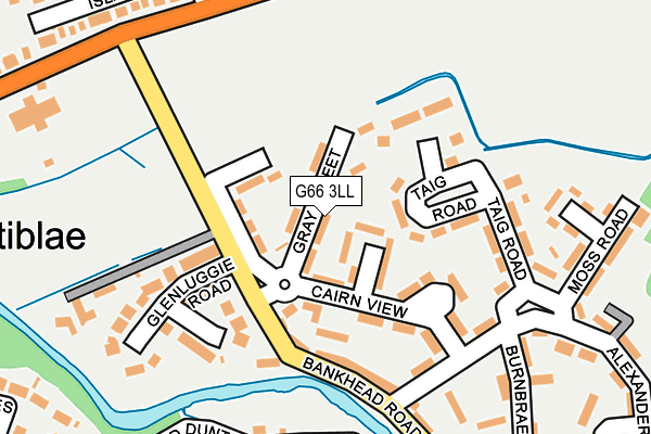 G66 3LL map - OS OpenMap – Local (Ordnance Survey)