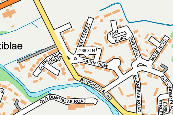 G66 3LN map - OS OpenMap – Local (Ordnance Survey)