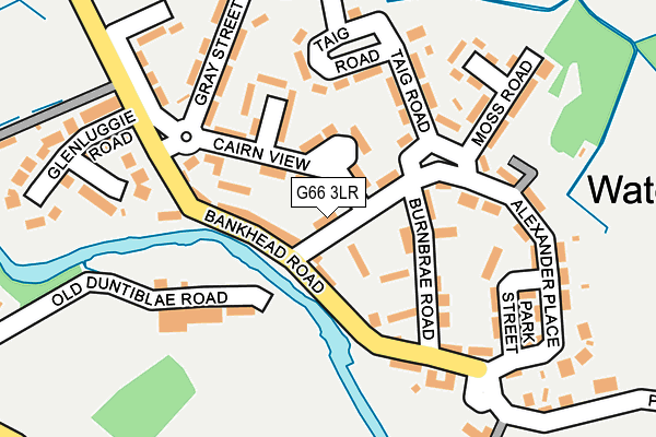 G66 3LR map - OS OpenMap – Local (Ordnance Survey)