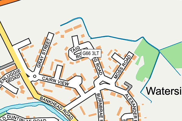 G66 3LT map - OS OpenMap – Local (Ordnance Survey)