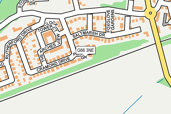 G66 3NE map - OS OpenMap – Local (Ordnance Survey)