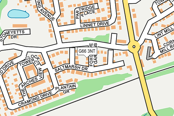 G66 3NT map - OS OpenMap – Local (Ordnance Survey)