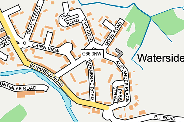 G66 3NW map - OS OpenMap – Local (Ordnance Survey)