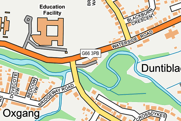 G66 3PB map - OS OpenMap – Local (Ordnance Survey)