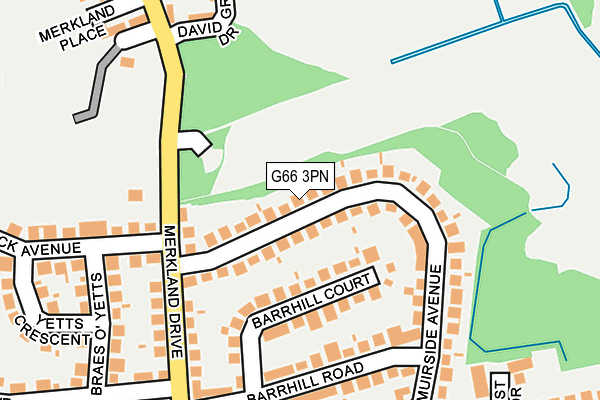 G66 3PN map - OS OpenMap – Local (Ordnance Survey)