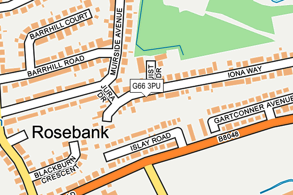 G66 3PU map - OS OpenMap – Local (Ordnance Survey)